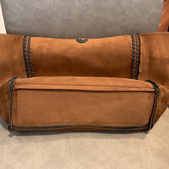 Street Level Suede Leather Slouchy Hobo Large Shoulder Bag - Picture 2 of 14